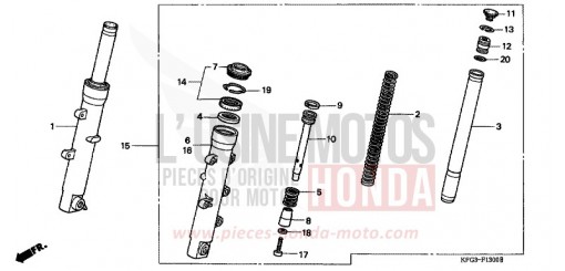 FRONT FORK FES250W de 1998